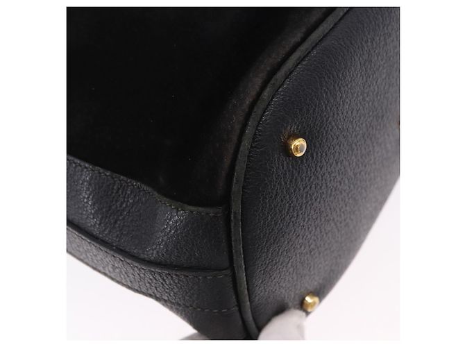 Borsa a spalla GUCCI Bamboo Camoscio 2way Nero Oro 001 2865 1657 Auth hk4037 D'oro - vista 18