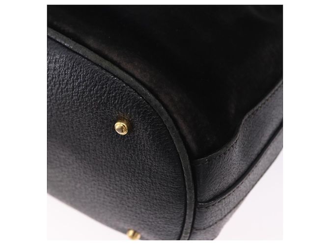 Borsa a spalla GUCCI Bamboo Camoscio 2way Nero Oro 001 2865 1657 Auth hk4037 D'oro - vista 19