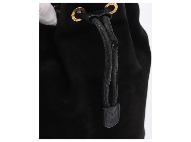 Borsa a spalla GUCCI Bamboo Camoscio 2way Nero Oro 001 2865 1657 Auth hk4037 D'oro - vista 20