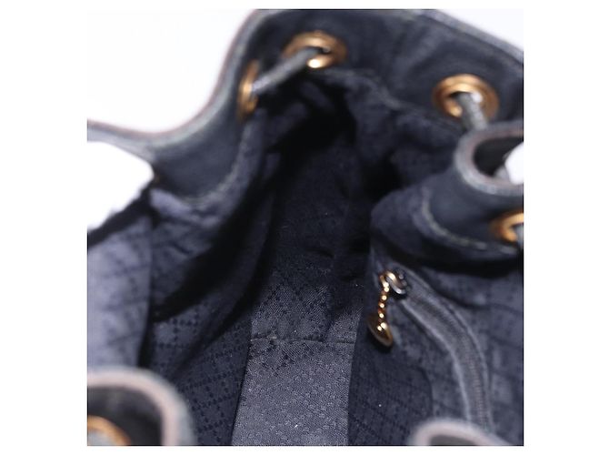 Borsa a spalla GUCCI Bamboo Camoscio 2way Nero Oro 001 2865 1657 Auth hk4037 D'oro - vista 23