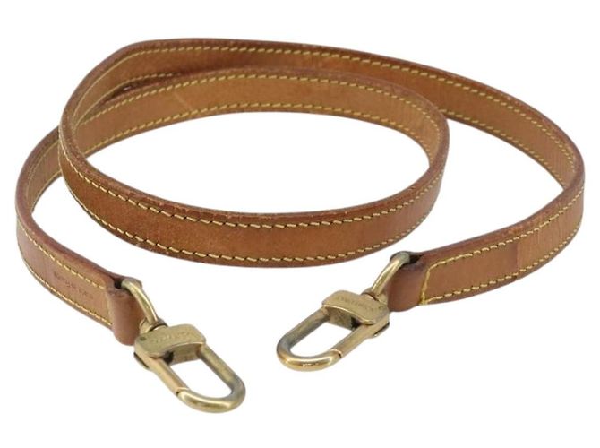 LOUIS VUITTON Nume leather Shoulder Strap Leather 39"" Beige LV Auth 199906 - vista 2