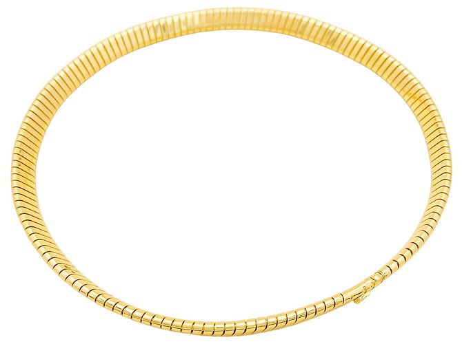 Collana Bulgari, "Tubogas" in oro giallo e diamanti. - vista 4