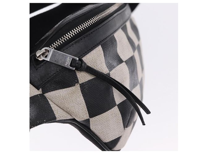 Gürteltasche SAINT LAURENT Beschichtetes Canvas White Black Auth bs36944 Schwarz Weiß - Ansicht 19