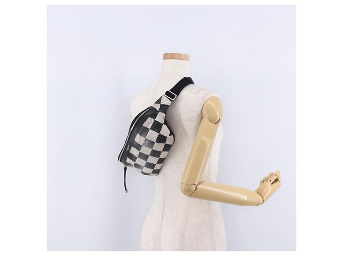 Gürteltasche SAINT LAURENT Beschichtetes Canvas White Black Auth bs36944 Schwarz Weiß - Ansicht 26