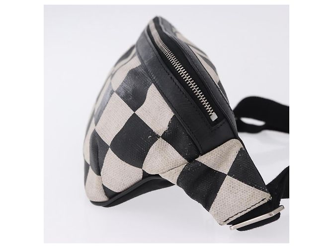 Gürteltasche SAINT LAURENT Beschichtetes Canvas White Black Auth bs36944 Schwarz Weiß - Ansicht 3