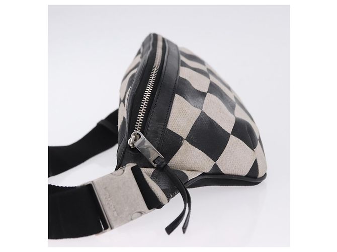Gürteltasche SAINT LAURENT Beschichtetes Canvas White Black Auth bs36944 Schwarz Weiß - Ansicht 4
