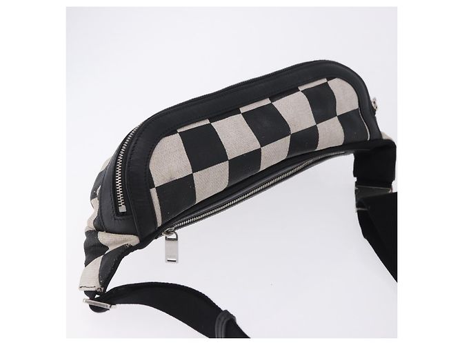 Gürteltasche SAINT LAURENT Beschichtetes Canvas White Black Auth bs36944 Schwarz Weiß - Ansicht 6