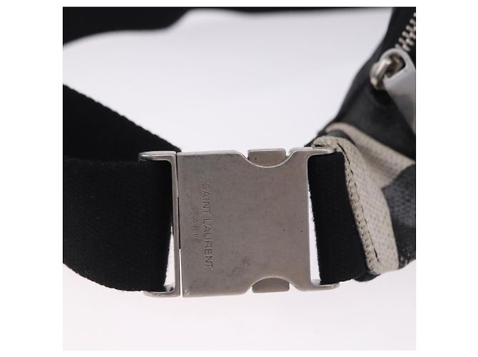 Gürteltasche SAINT LAURENT Beschichtetes Canvas White Black Auth bs36944 Schwarz Weiß - Ansicht 8