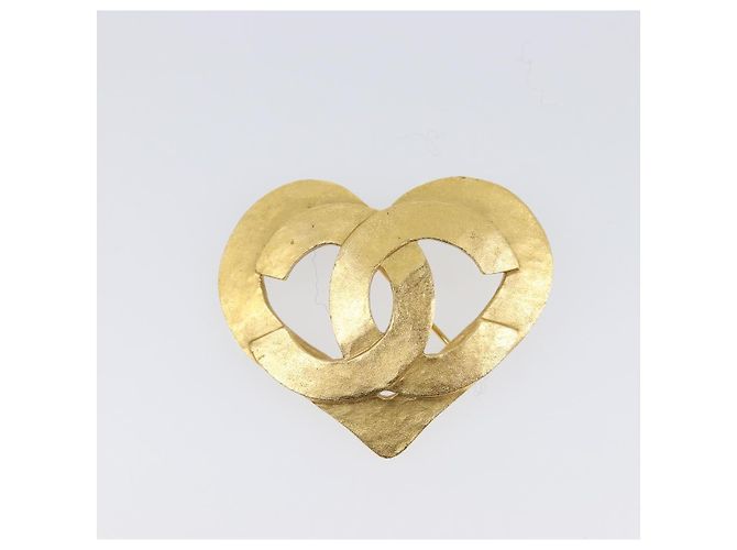 Spilla CHANEL metallo tono oro CC Auth 199959V - vista 2