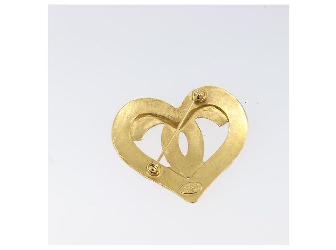 Spilla CHANEL metallo tono oro CC Auth 199959V - vista 3