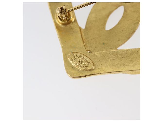 Spilla CHANEL metallo tono oro CC Auth 199959V - vista 4