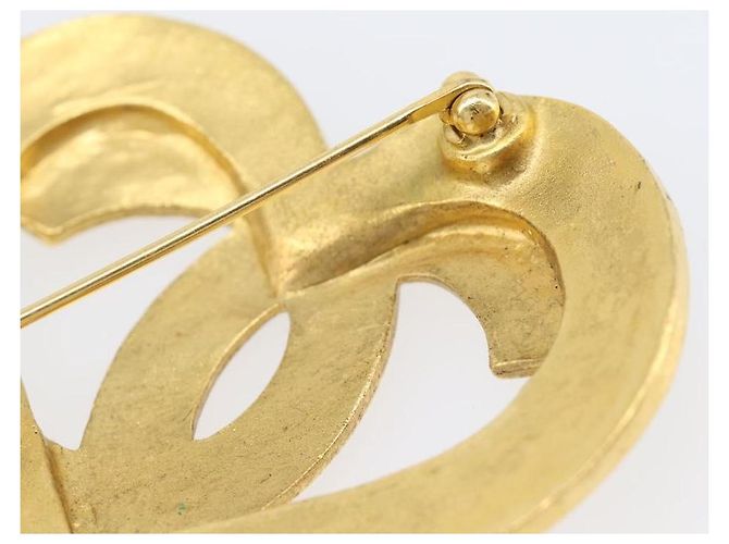 Spilla CHANEL metallo tono oro CC Auth 199959V - vista 5