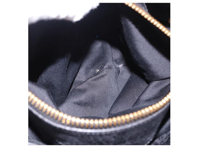 Borsa a mano Miu Miu Vitellolux 2way Black Gold Auth 198533A Nero D'oro - vista 27