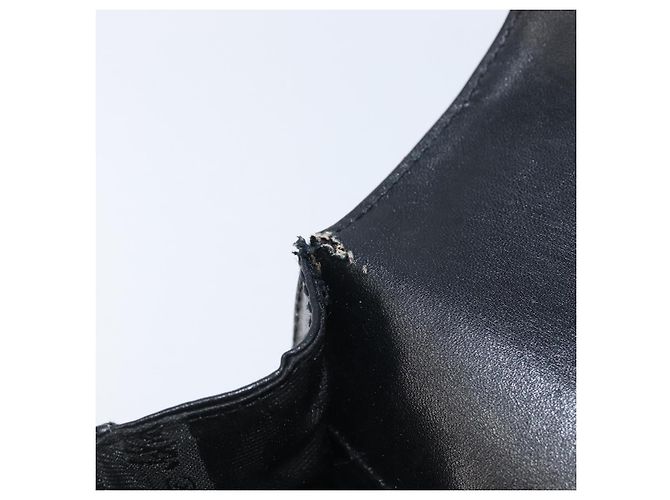 Borsa a tracolla Salvatore Ferragamo Gancini in pelle nera e oro Auth 199456 Nero D'oro - vista 10