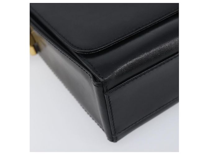 Borsa a tracolla Salvatore Ferragamo Gancini in pelle nera e oro Auth 199456 Nero D'oro - vista 15