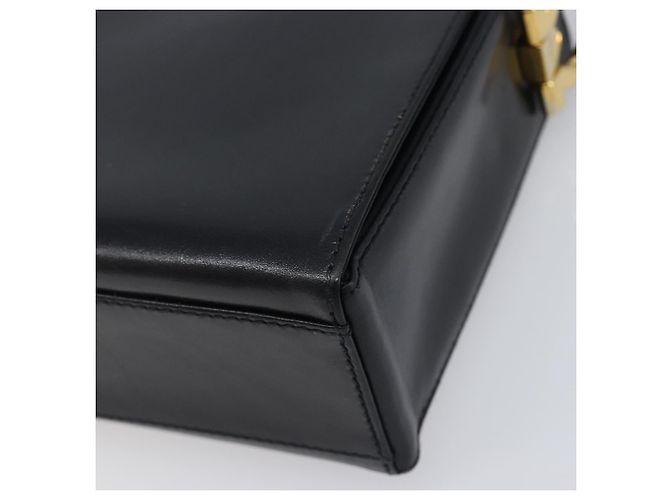 Borsa a tracolla Salvatore Ferragamo Gancini in pelle nera e oro Auth 199456 Nero D'oro - vista 16