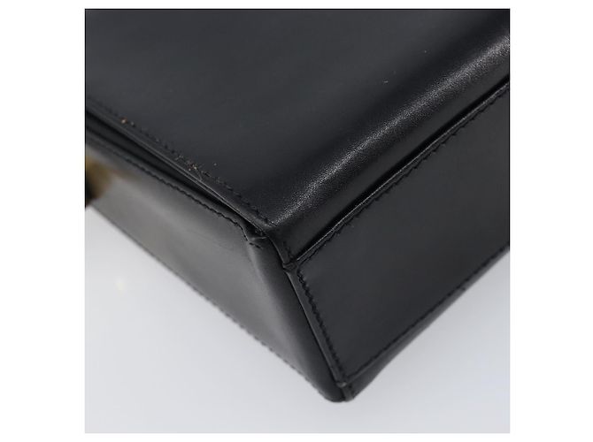 Borsa a tracolla Salvatore Ferragamo Gancini in pelle nera e oro Auth 199456 Nero D'oro - vista 17