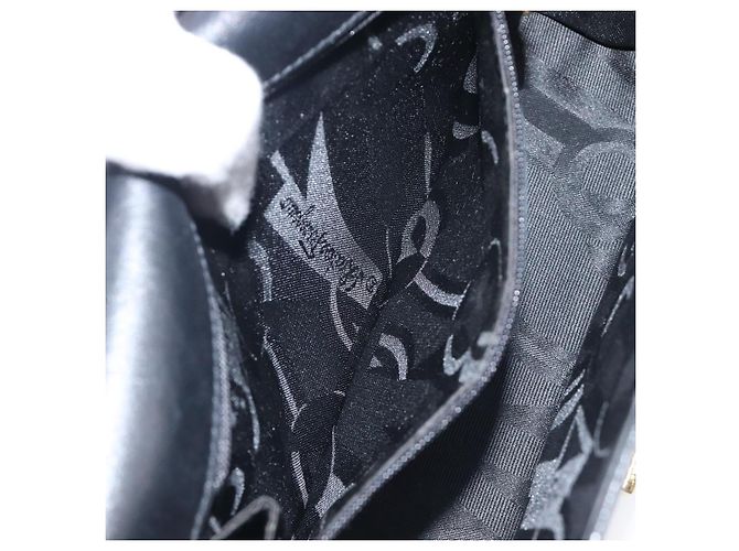 Borsa a tracolla Salvatore Ferragamo Gancini in pelle nera e oro Auth 199456 Nero D'oro - vista 22