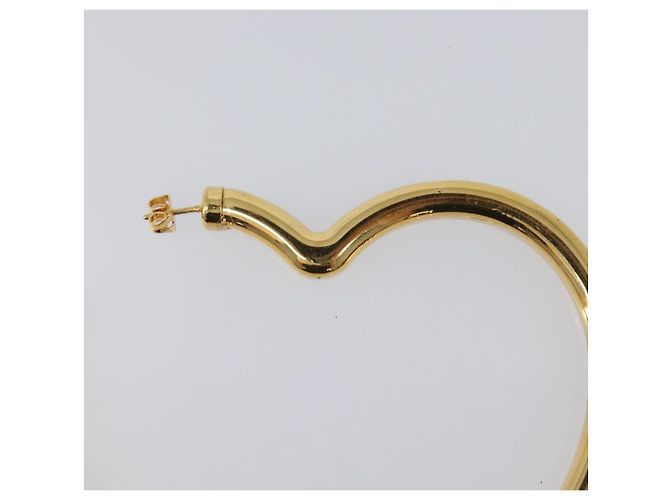 BALENCIAGA Orecchini Heart Pierce Metal Gold Tone Auth bs36916 - vista 10
