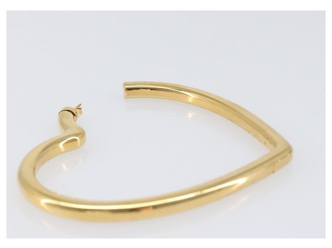 BALENCIAGA Orecchini Heart Pierce Metal Gold Tone Auth bs36916 - vista 18