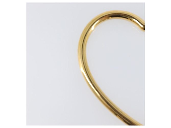 BALENCIAGA Orecchini Heart Pierce Metal Gold Tone Auth bs36916 - vista 4