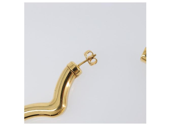 BALENCIAGA Orecchini Heart Pierce Metal Gold Tone Auth bs36916 - vista 8