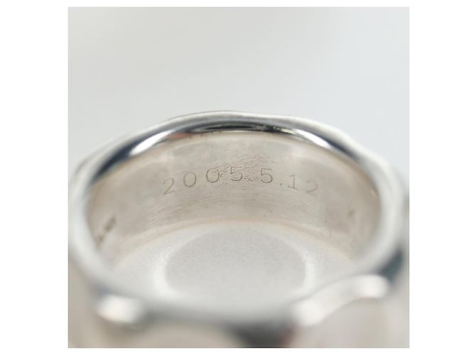 Autre Marque TIFFANY&Co. Coleção Paloma Picasso Anel Grooving Ag925 Silver Auth 200035V Prata - vista 10