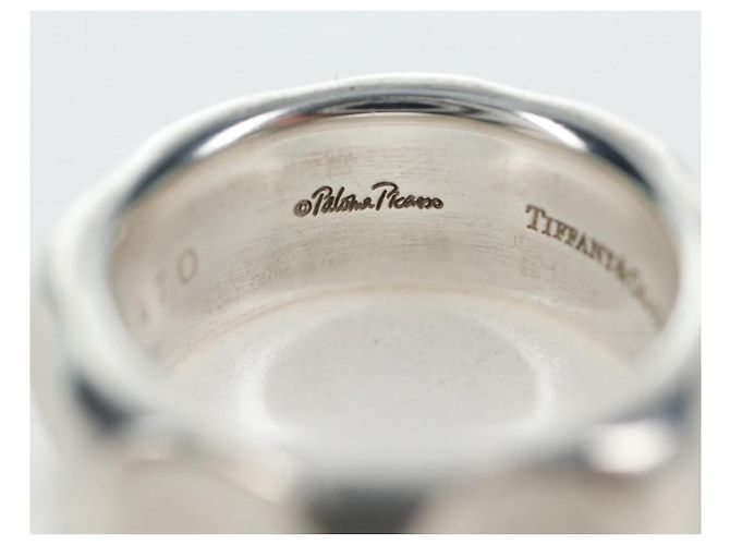 Autre Marque TIFFANY&Co. Coleção Paloma Picasso Anel Grooving Ag925 Silver Auth 200035V Prata - vista 8
