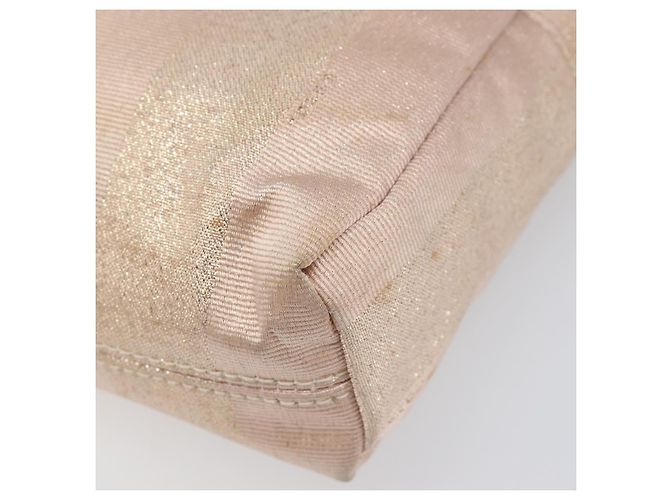 FENDI Schultertasche mit Kette Canvas Pink Gold Auth hk4075 Golden - Ansicht 15