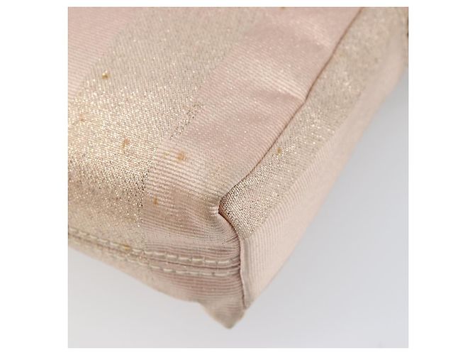 FENDI Schultertasche mit Kette Canvas Pink Gold Auth hk4075 Golden - Ansicht 17