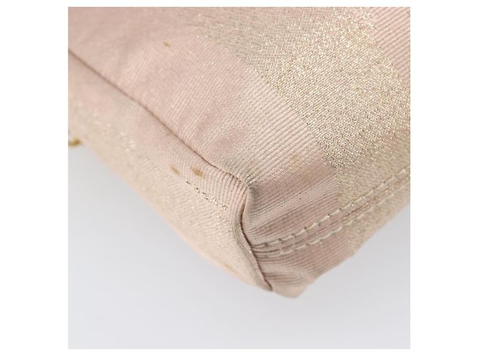FENDI Schultertasche mit Kette Canvas Pink Gold Auth hk4075 Golden - Ansicht 18