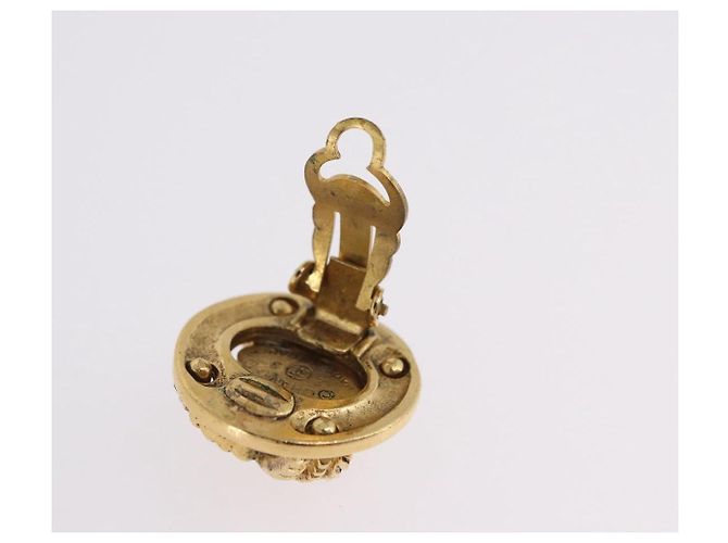Orecchini CHANEL Metallo Tono Oro CC Auth 197920 - vista 10