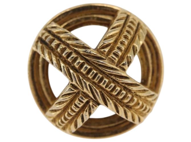 Orecchini CHANEL Metallo Tono Oro CC Auth 197920 - vista 2