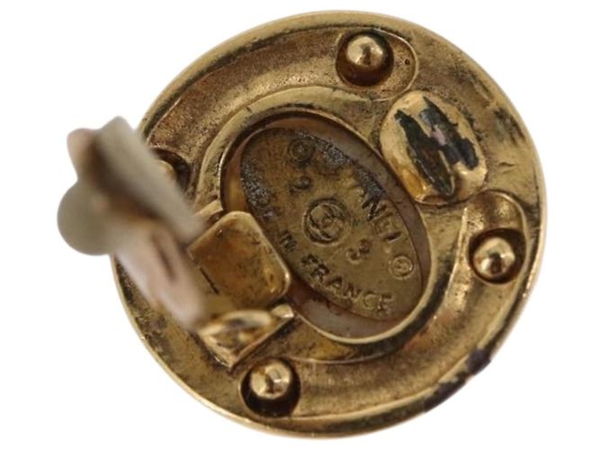 Orecchini CHANEL Metallo Tono Oro CC Auth 197920 - vista 4
