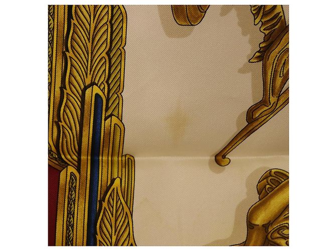 Hermès HERMES Carre 90 Scarf Silk Bordeaux Auth 199240 Bordò - vista 12
