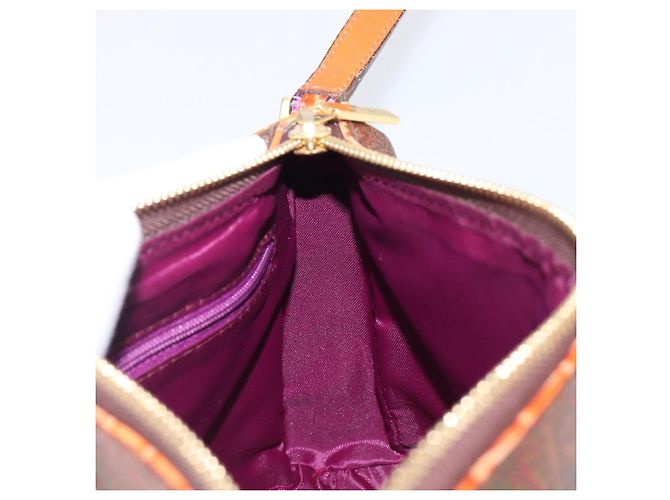 Borsa a tracolla ETRO PVC Canvas Brown Bordeaux Auth 202326V Marrone Bordò - vista 19