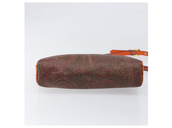 Borsa a tracolla ETRO PVC Canvas Brown Bordeaux Auth 202326V Marrone Bordò - vista 5