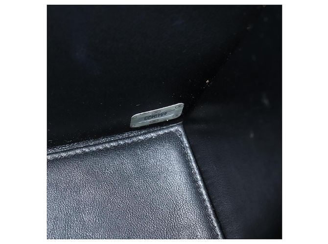 Borsa a mano con catena CHANEL Pelle verniciata Nero Oro CC Auth 201914V D'oro - vista 12