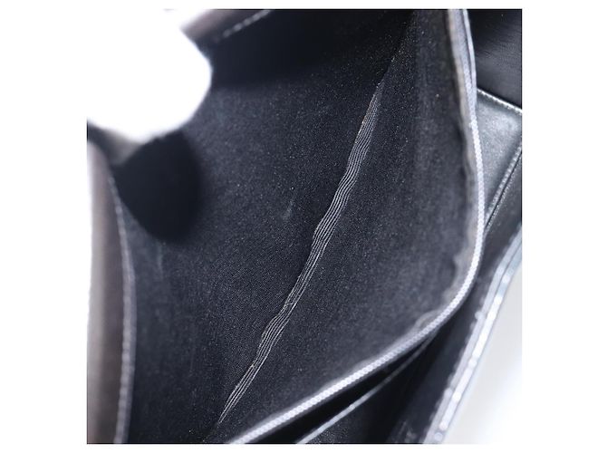 Borsa a mano con catena CHANEL Pelle verniciata Nero Oro CC Auth 201914V D'oro - vista 22