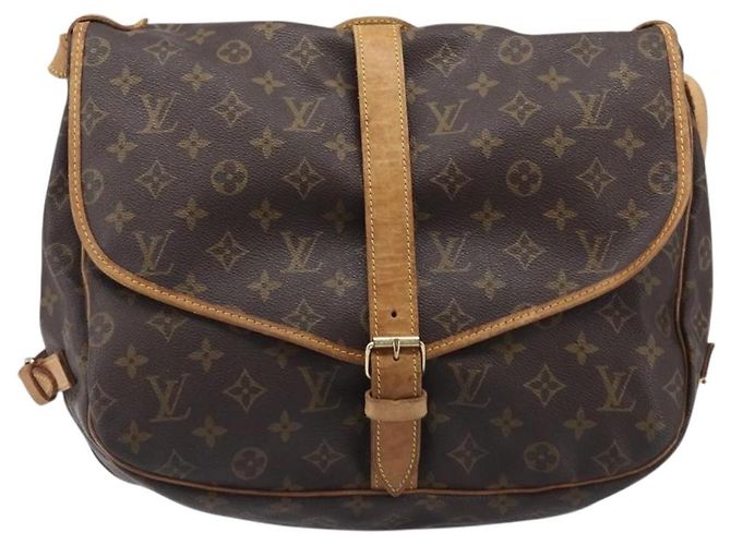 Borsa a tracolla LOUIS VUITTON Monogram Saumur 35 M42254 LV Auth ka6011 Monogramma - vista 13