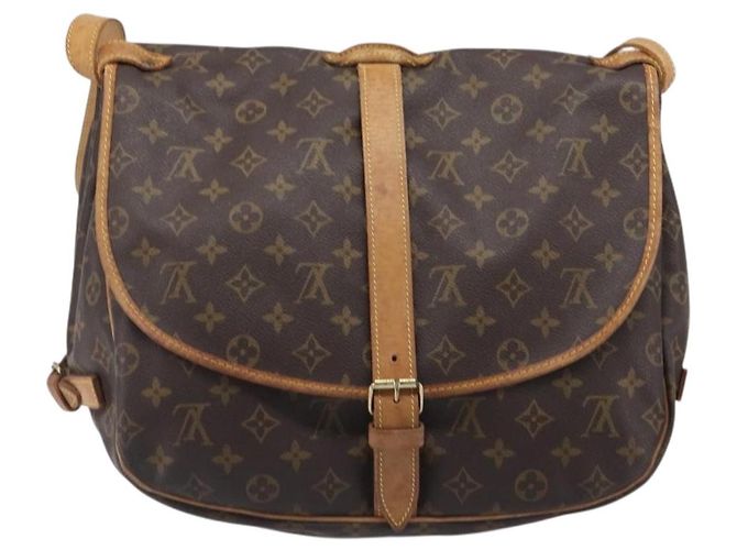 Borsa a tracolla LOUIS VUITTON Monogram Saumur 35 M42254 LV Auth ka6011 Monogramma - vista 2