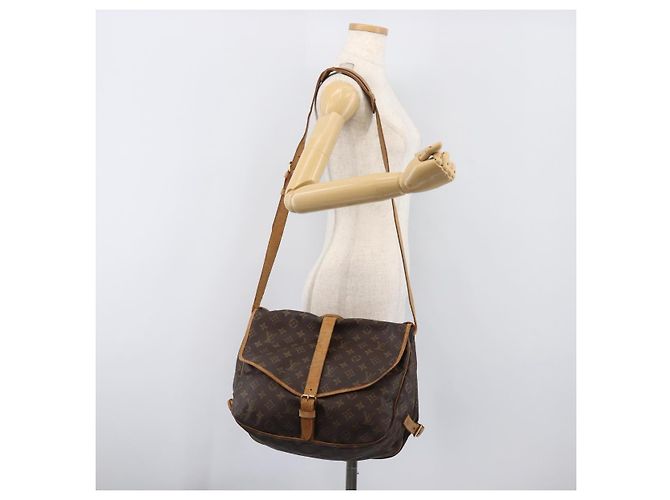 Borsa a tracolla LOUIS VUITTON Monogram Saumur 35 M42254 LV Auth ka6011 Monogramma - vista 33