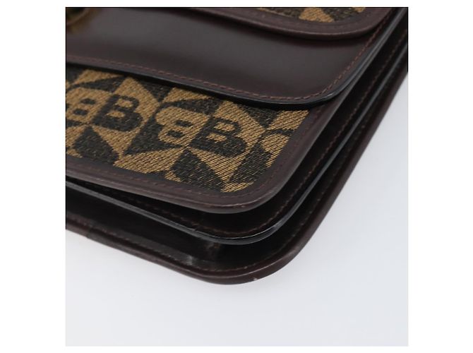 Borsa a tracolla BALLY Canvas Gold Brown Auth 199922A Marrone D'oro - vista 14
