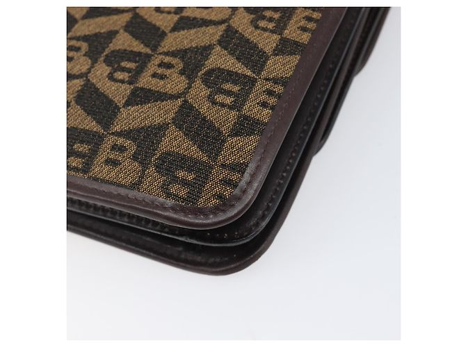 Borsa a tracolla BALLY Canvas Gold Brown Auth 199922A Marrone D'oro - vista 16