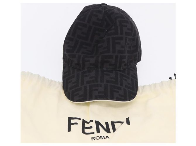 FENDI Zucca Canvas Baseball Cap Black Auth ki6782M Schwarz - Ansicht 12