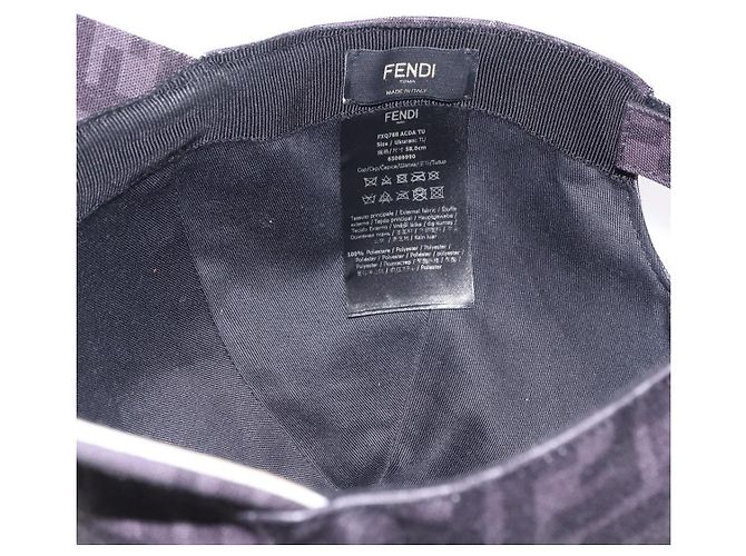 FENDI Zucca Canvas Baseball Cap Black Auth ki6782M Schwarz - Ansicht 14