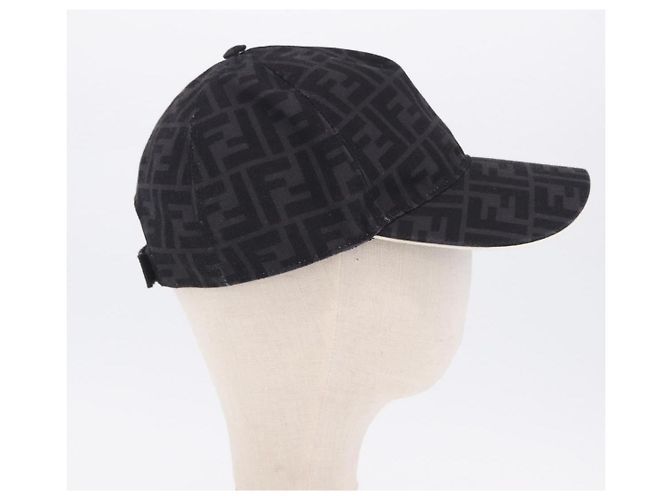 FENDI Zucca Canvas Baseball Cap Black Auth ki6782M Schwarz - Ansicht 4