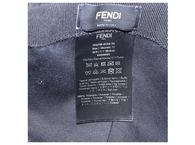 FENDI Zucca Canvas Baseball Cap Black Auth ki6782M Schwarz - Ansicht 8