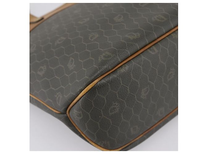Borsa Tote Christian Dior Honeycomb in PVC e pelle Khaki e tono oro Auth 202274 Cachi - vista 14