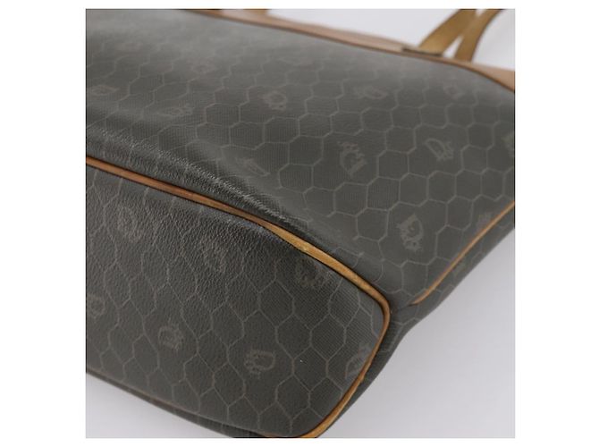 Borsa Tote Christian Dior Honeycomb in PVC e pelle Khaki e tono oro Auth 202274 Cachi - vista 15